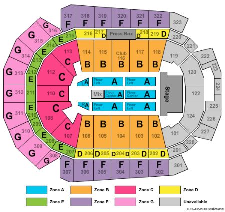 wells fargo arena seating chart