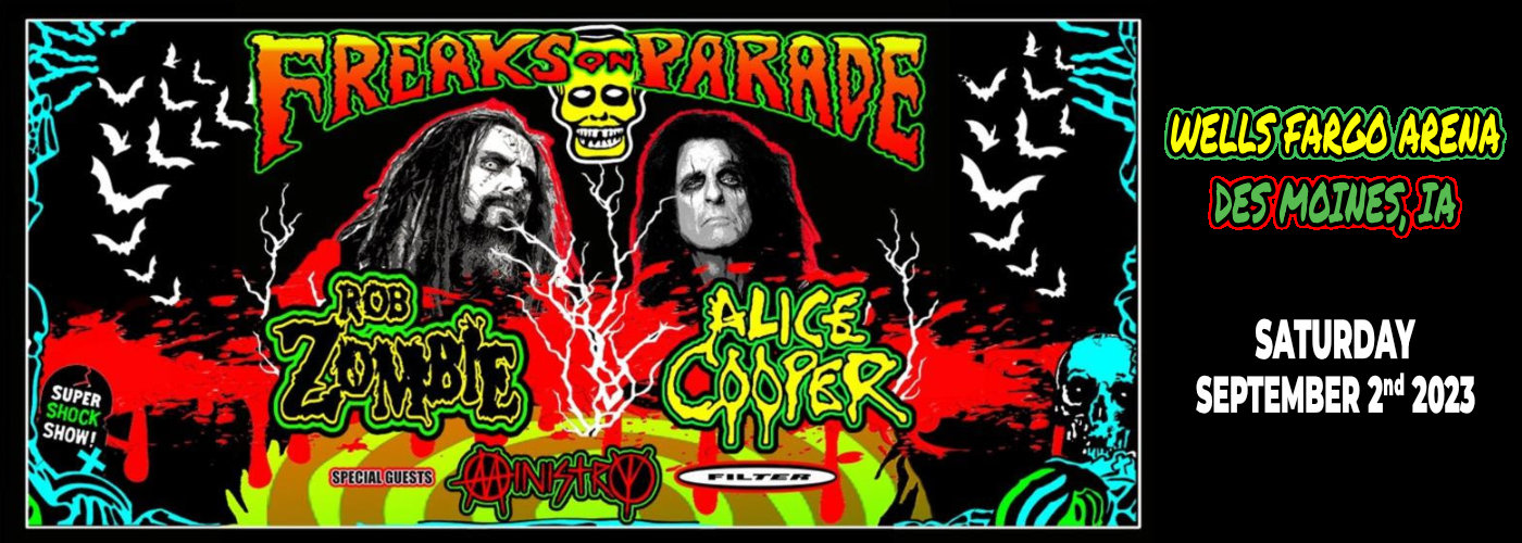 Rob Zombie & Alice Cooper at Wells Fargo Arena tickets Rob Zombie & Alice Cooper at Wells Fargo Arena